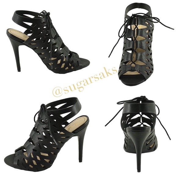 ❌SOLD❌ Anne Michelle Princess Caged Open Toe Heel - Picture 2 of 6